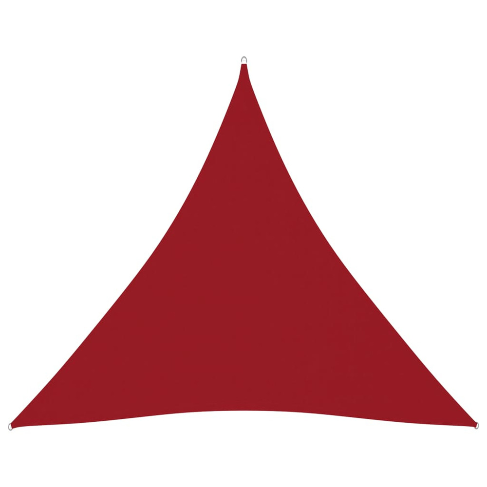 Voile de parasol tissu oxford triangulaire 6x6x6 m rouge