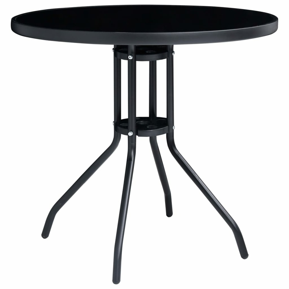 Ensemble de bistro 5 pcs noir et anthracite