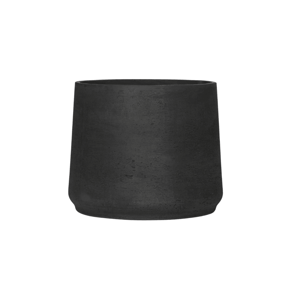 Pot de fleurs noir délavé - d.34cm x h.28cm