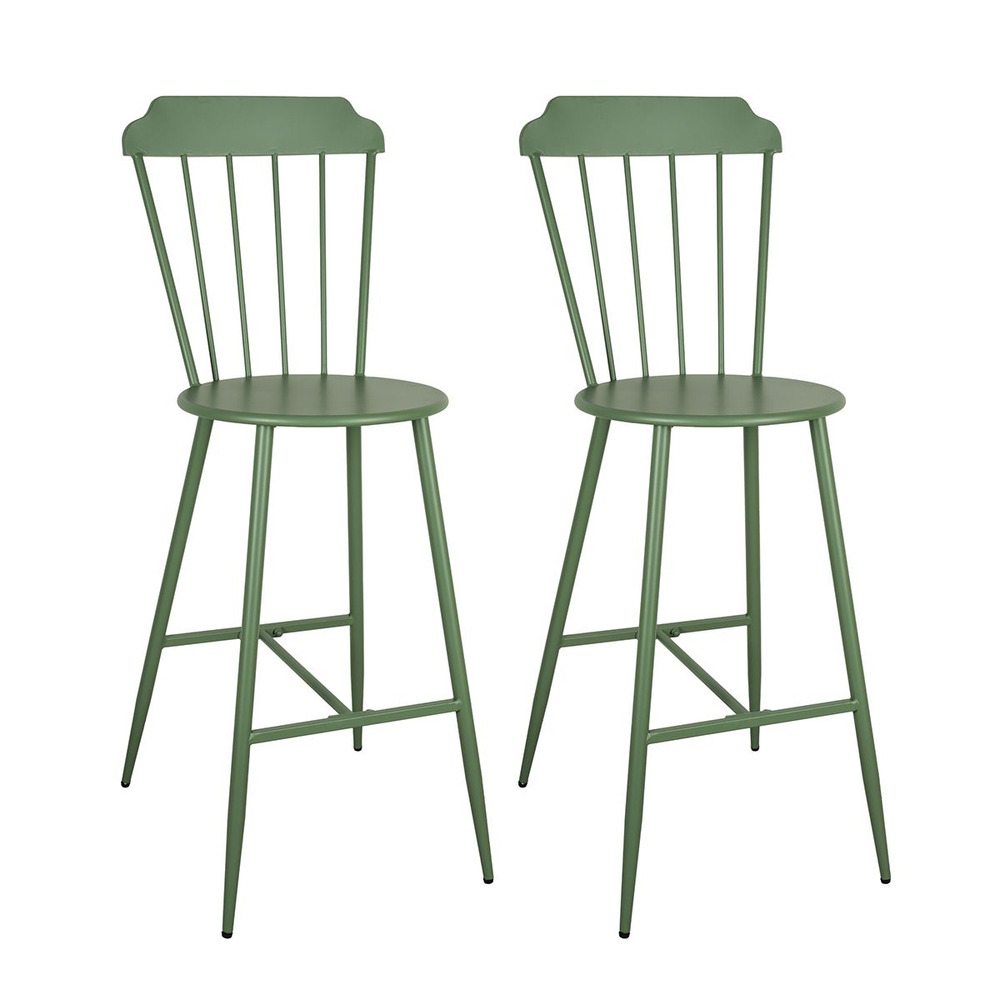 Chaise bar en métal laqué -samos (lot de 2)