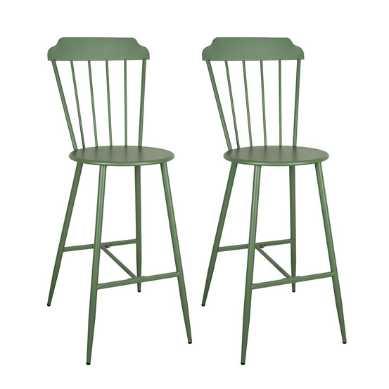 Chaise bar en métal laqué -samos (lot de 2)