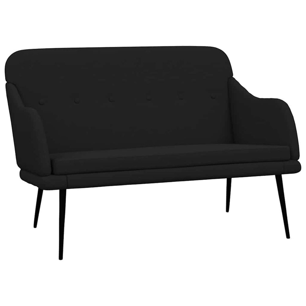 Banc noir 110x76x80 cm tissu