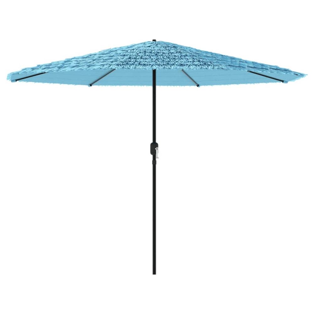 Parasol de jardin avec mât en acier bleu 388x388x248 cm