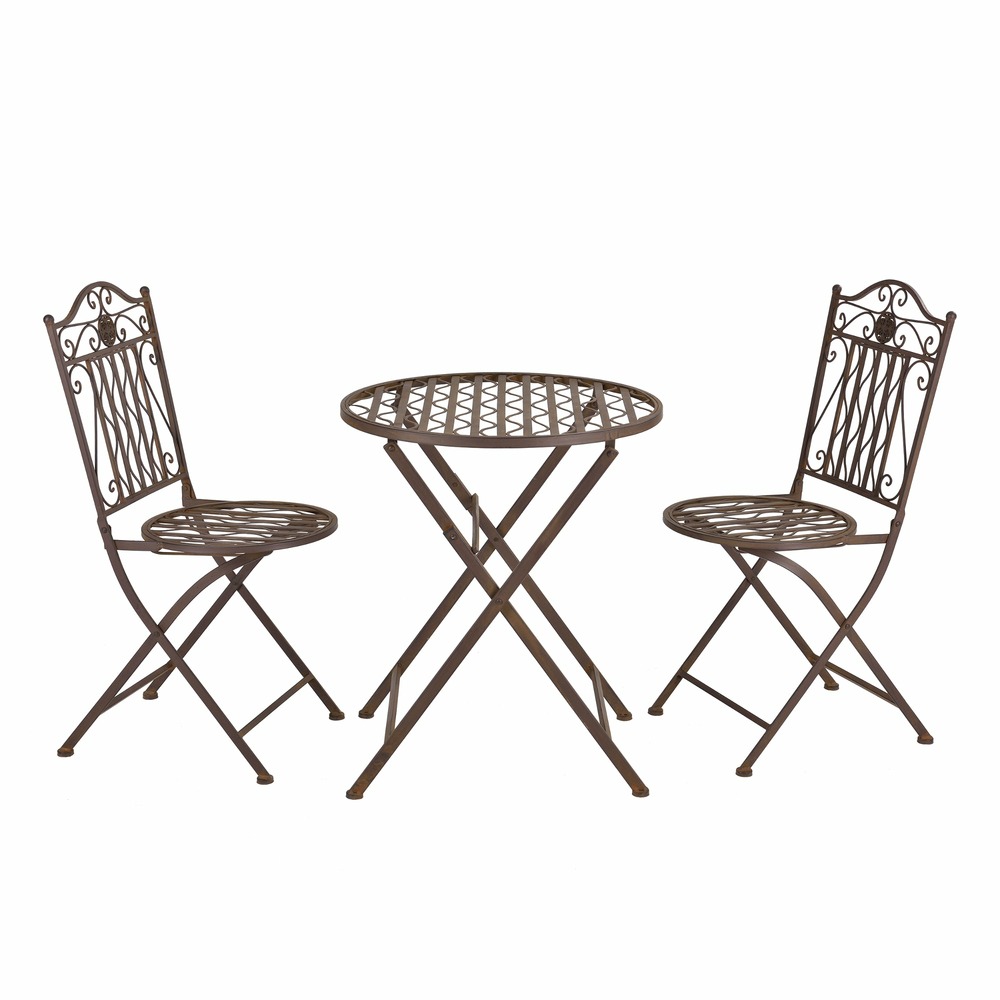 Set de bistrot pour jardin métal bronze