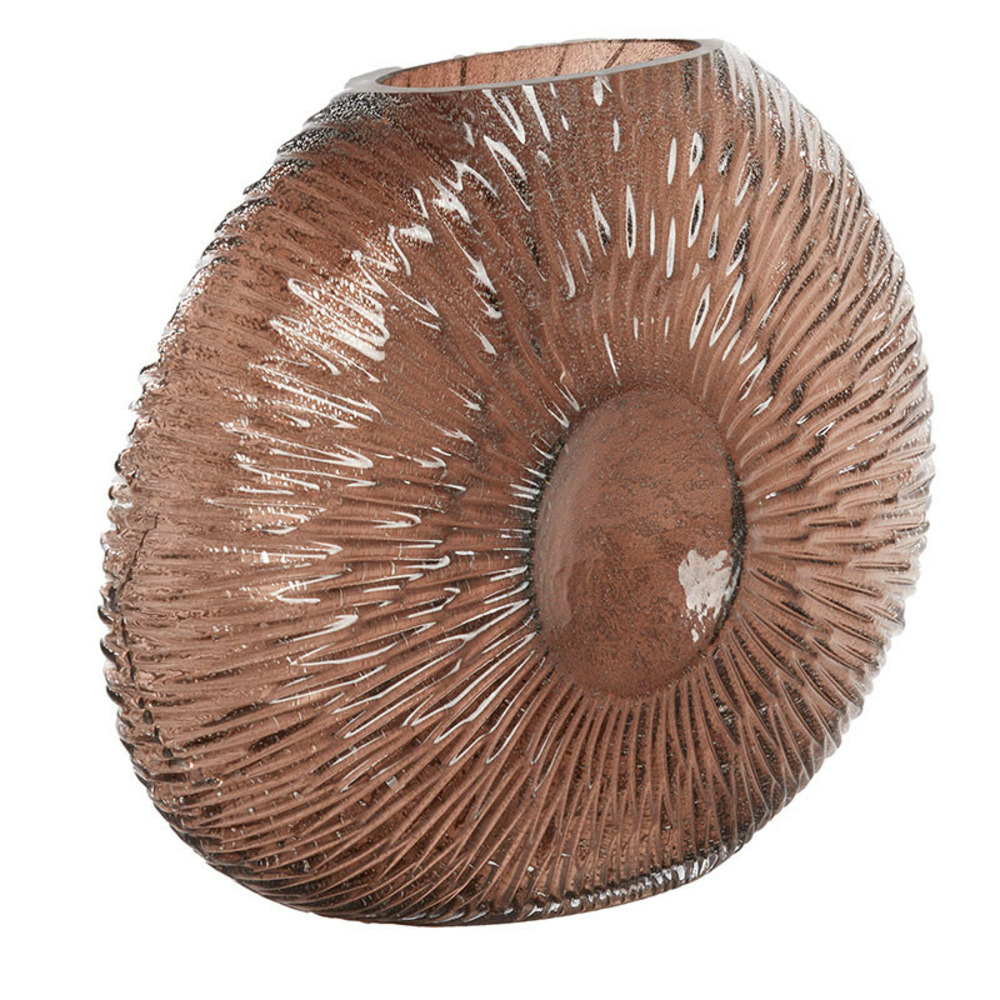 Vase décoratif concha brun fonce 41x11x31cm