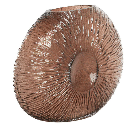 Vase décoratif concha brun fonce 41x11x31cm