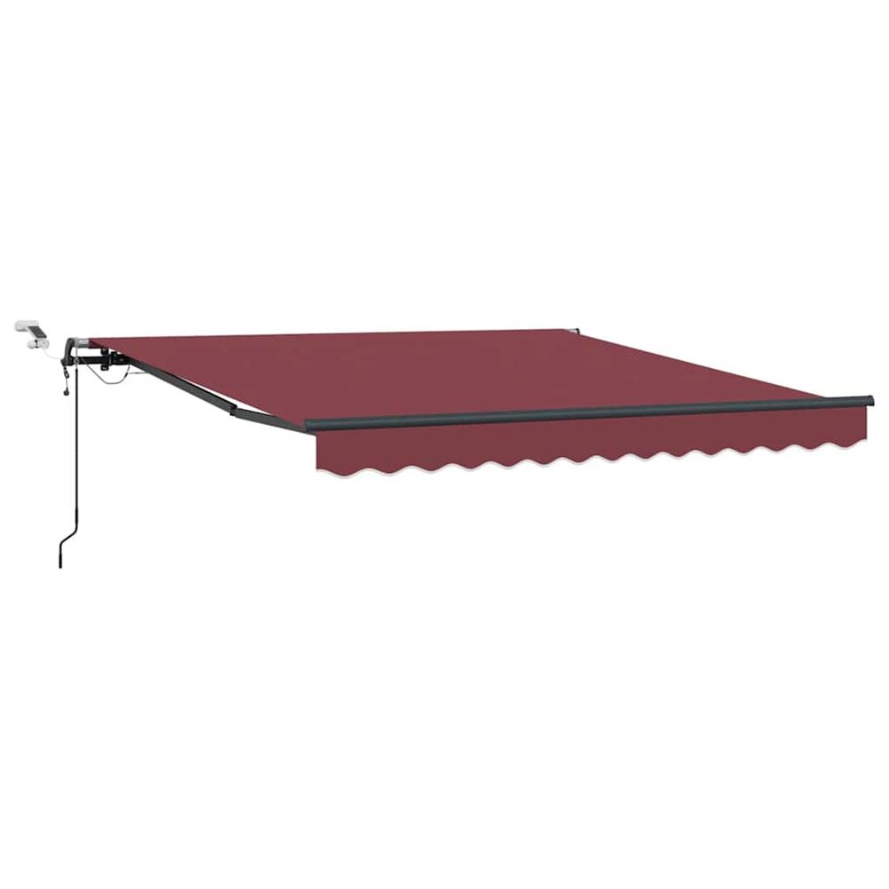 Auvent rétractable automatique avec led bordeaux 300x250 cm