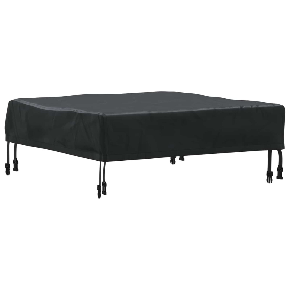 Housse de table uni noir 82 x 82 x 15 cm tissu