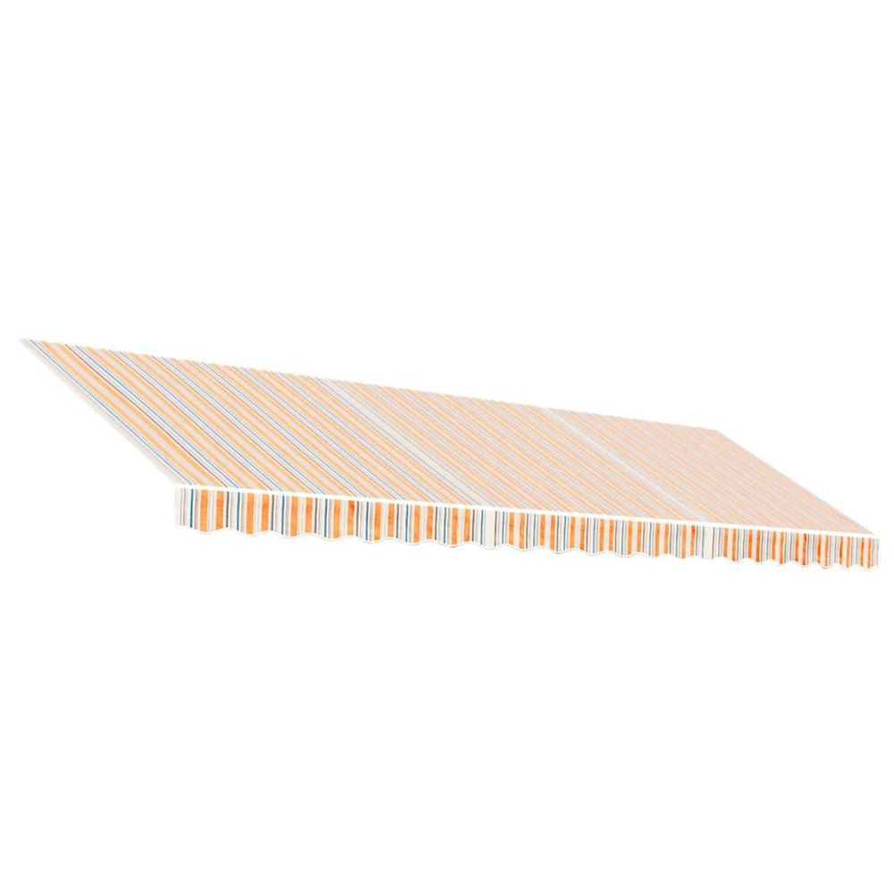 Tissu de remplacement pour auvent rayures multicolores 5x3,5 m