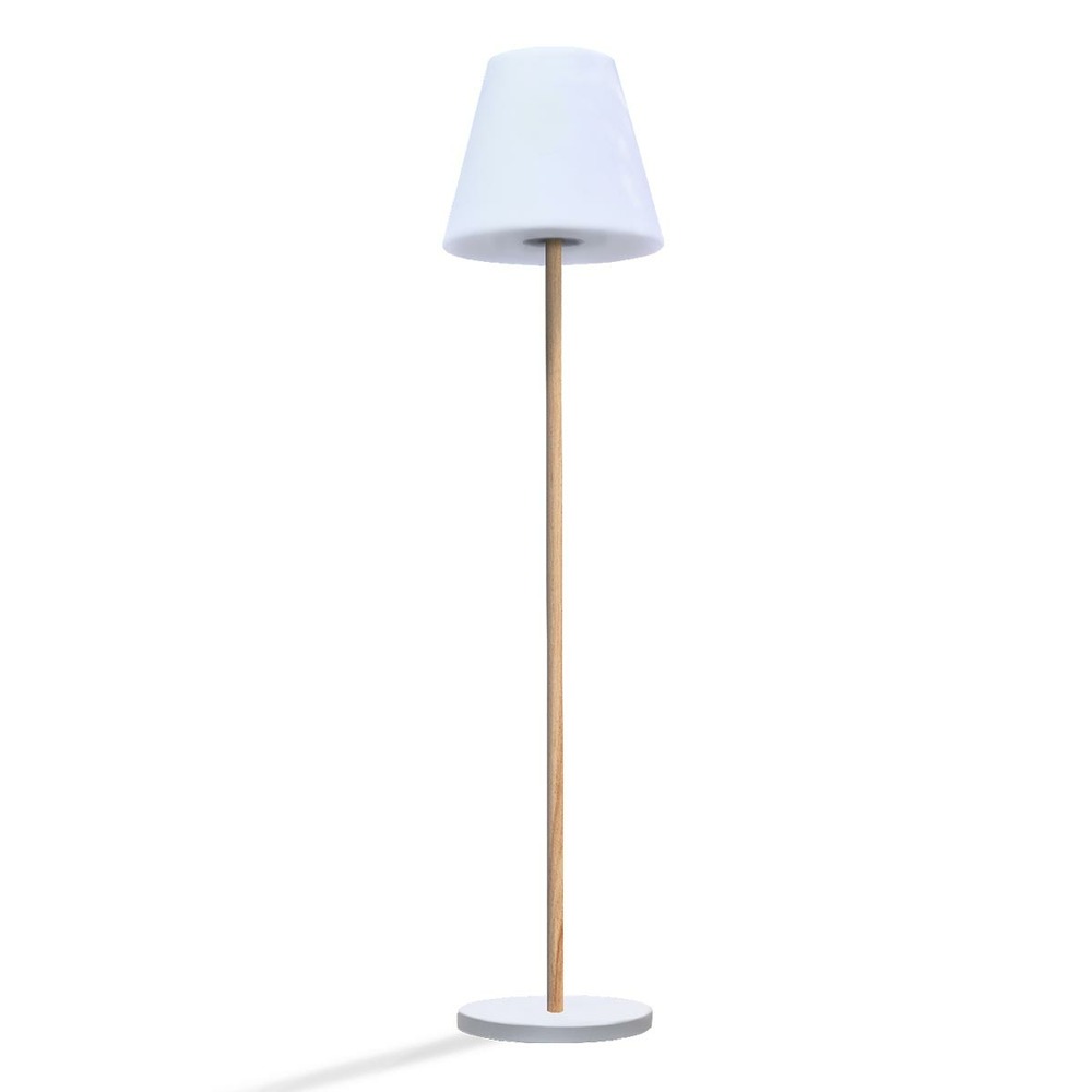 Lampadaire solaire wood bois metal h150cm