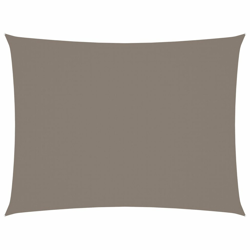 Voile toile d'ombrage parasol tissu oxford rectangulaire 3 x 4,5 m taupe
