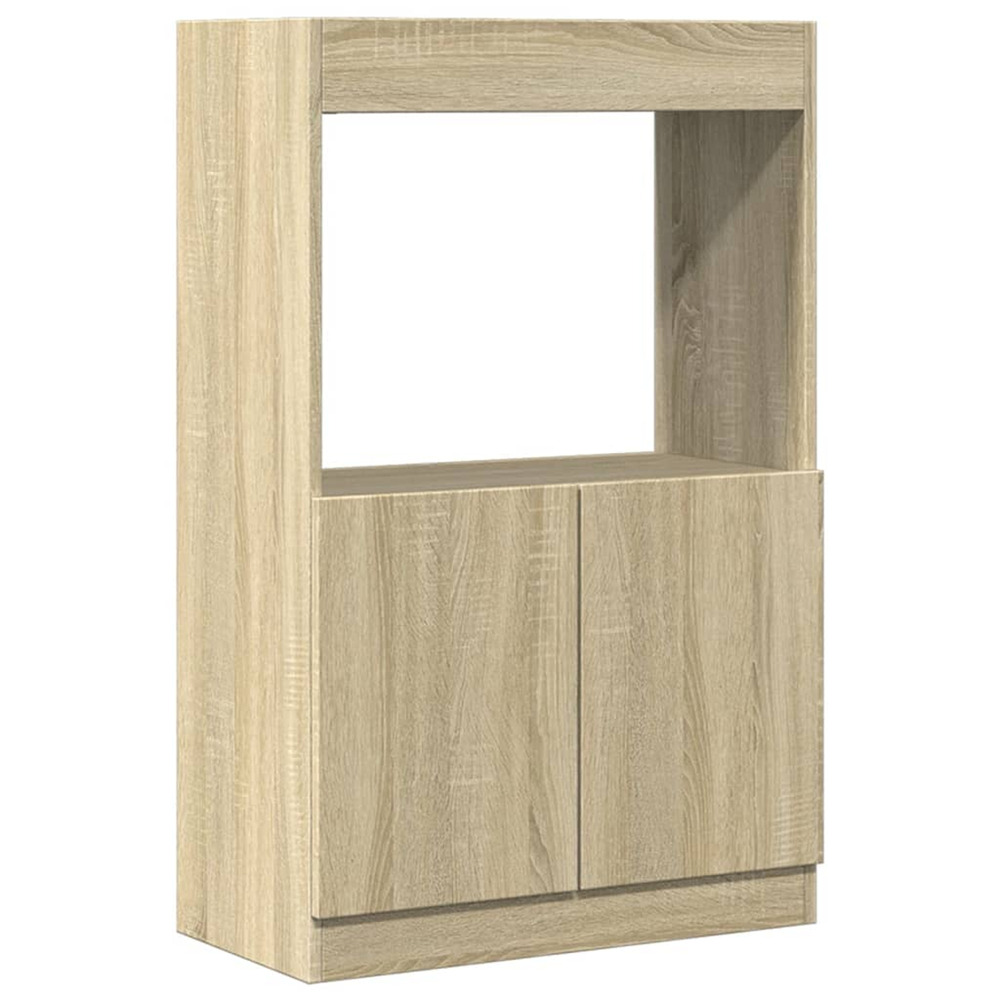 Buffet haut chêne sonoma 63x33x100 cm bois d'ingénierie