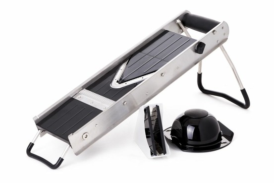 Mandoline - coupe-légumes manuel en v noir 405x135x(h)145 mm - hendi