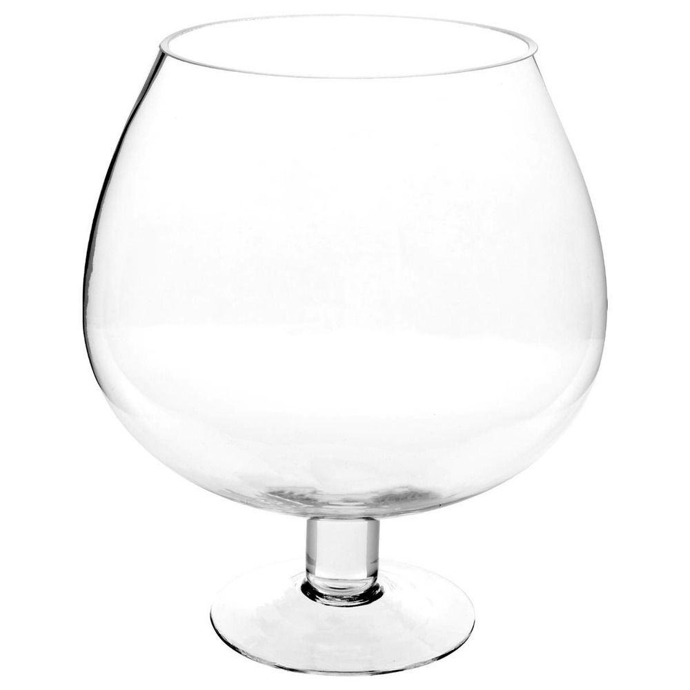 Vase sur pied verre - h24 - 5 cm