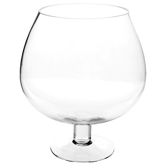 Vase sur pied verre - h24 - 5 cm