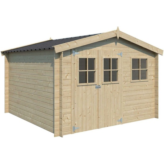 Abri de jardin en bois 7,35 m² zurich 295 x 295 cm (non traité)