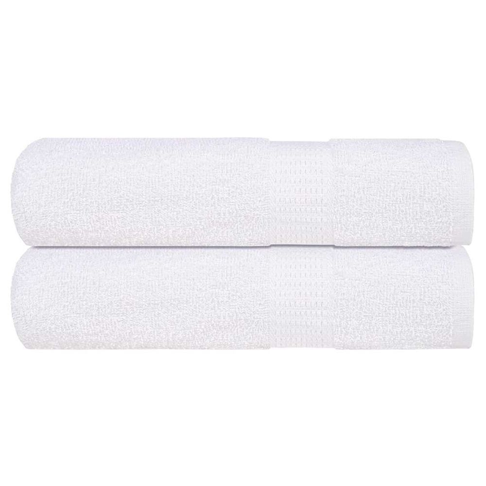 Serviettes de douche frogn 2 pcs blanc 70x140 cm 360 g/m²
