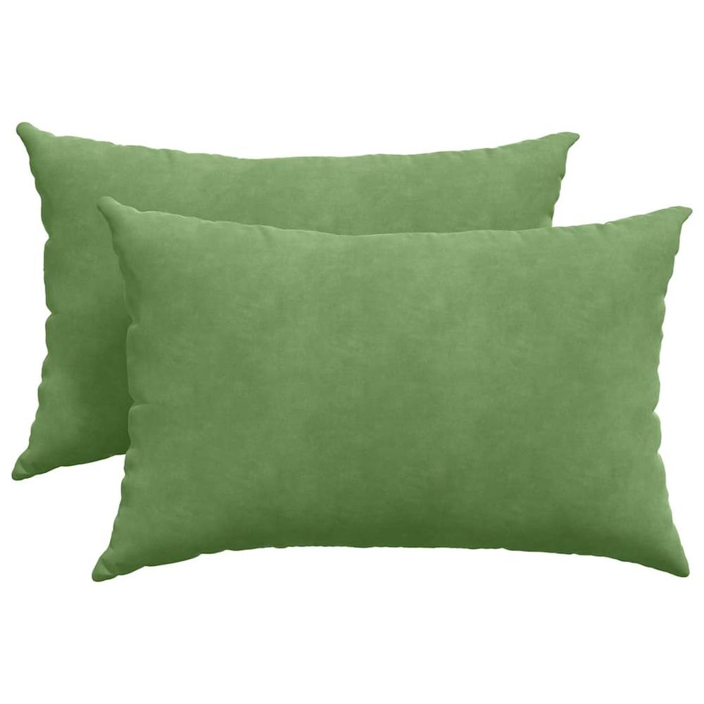 Coussins de canapé 2 pcs vert clair 60 x 40 cm