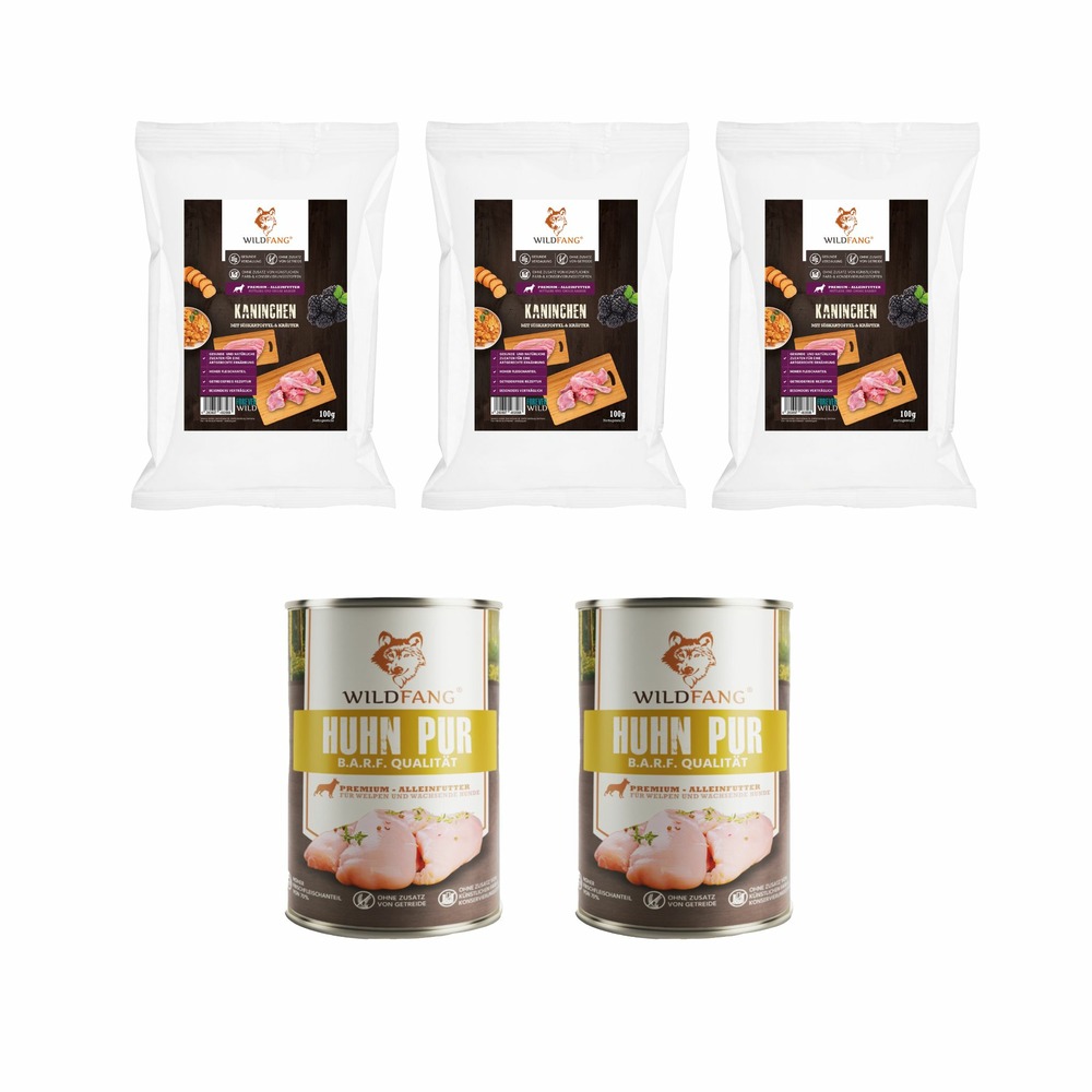 Wildfang - coffret gourmet adulte - aliments secs et humides - poulet