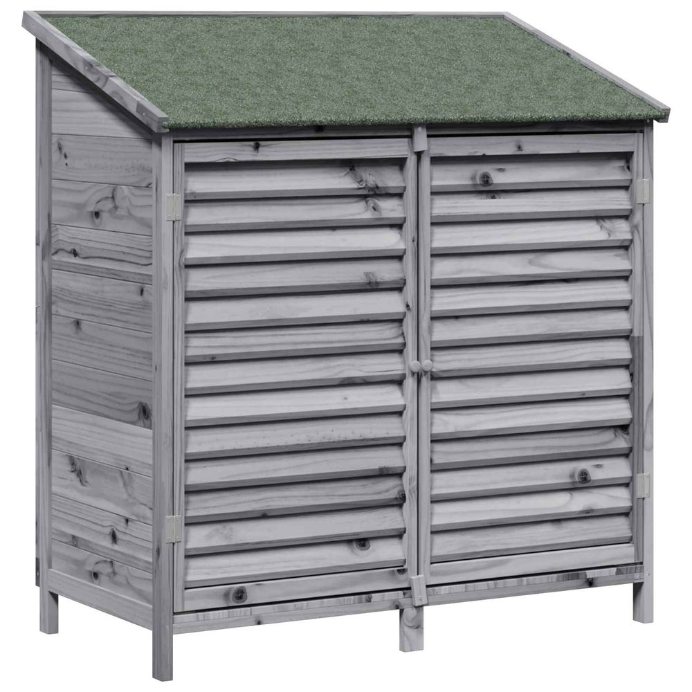 Abri de jardin gris 106 x 56 x 113,5 cm bois de sapin massif