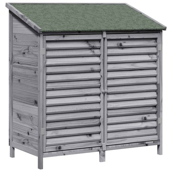 Abri de jardin gris 106 x 56 x 113,5 cm bois de sapin massif