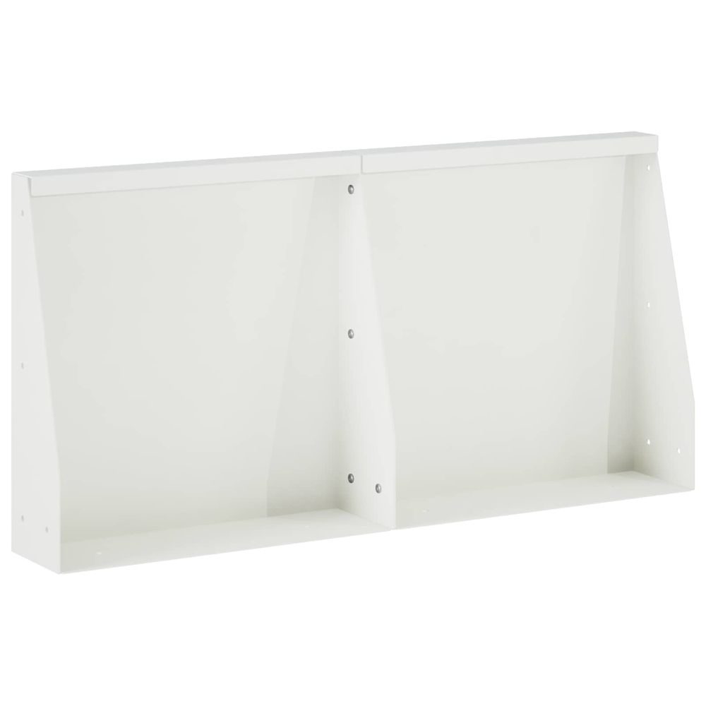 Mur de soutènement 2 pc 40 x 12 x 40 cm acier blanc