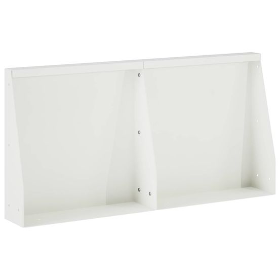 Mur de soutènement 2 pc 40 x 12 x 40 cm acier blanc