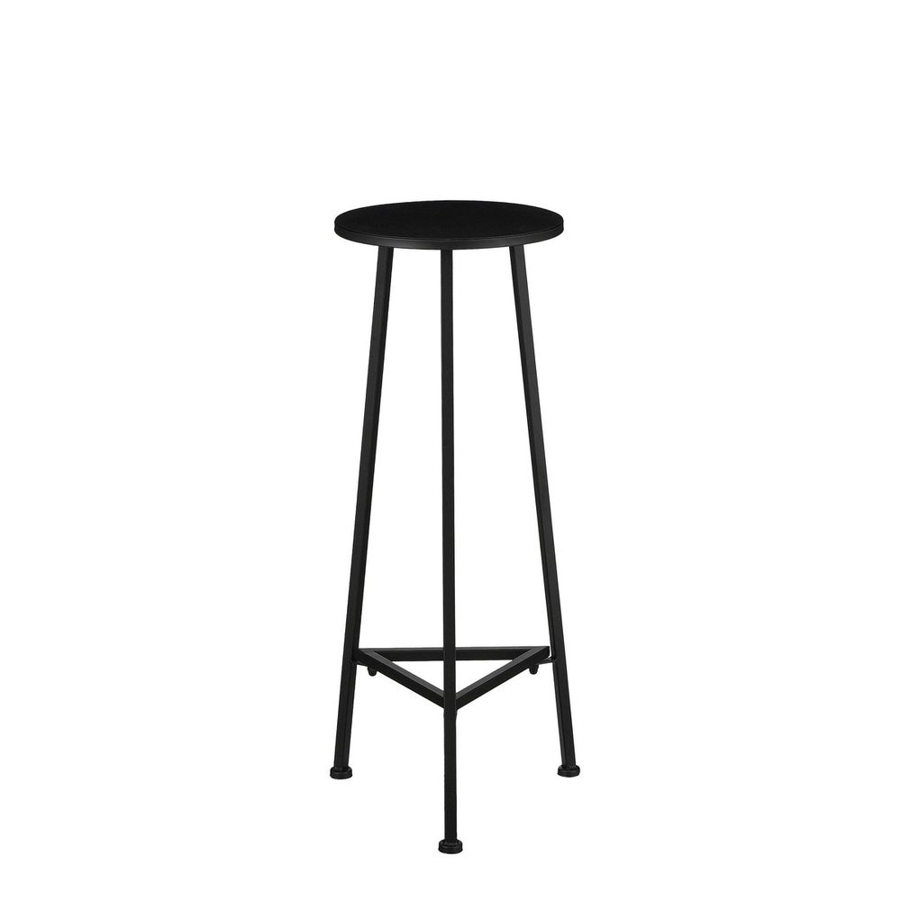 Mica decorations adine table de plantes - h80 x ø30 cm - métal - noir