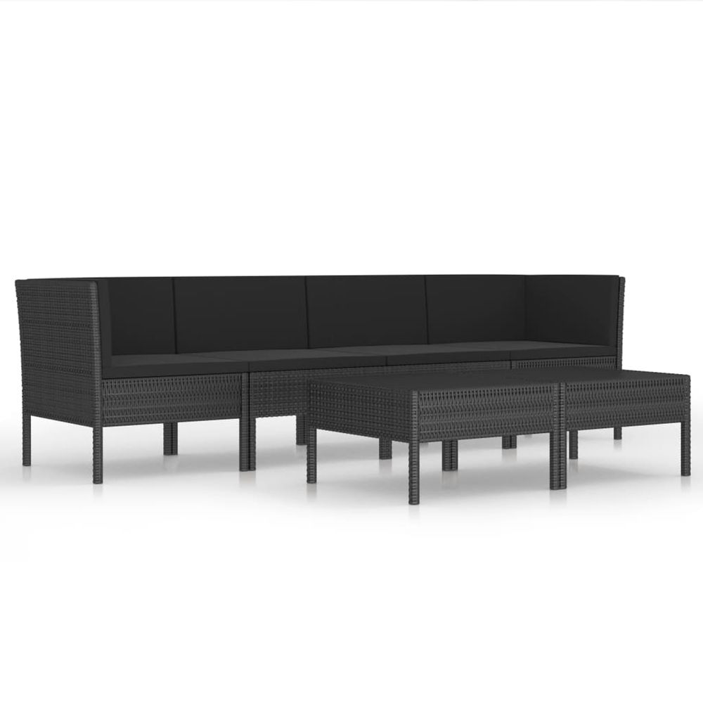 Salon de jardin 6 pcs avec coussins