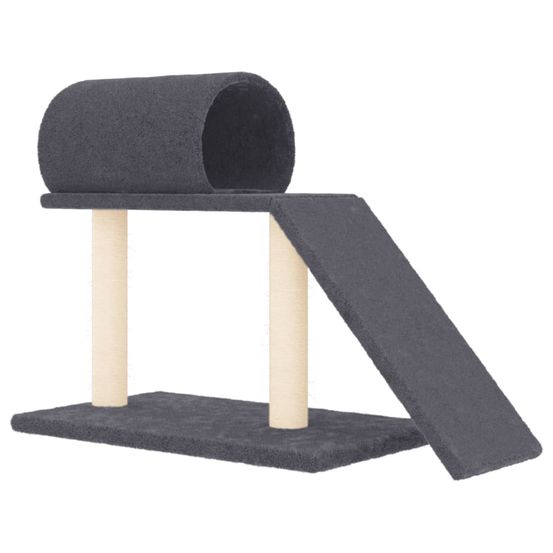 Arbres à chat avec tunnel et échelle foncé 55,5 cm gris