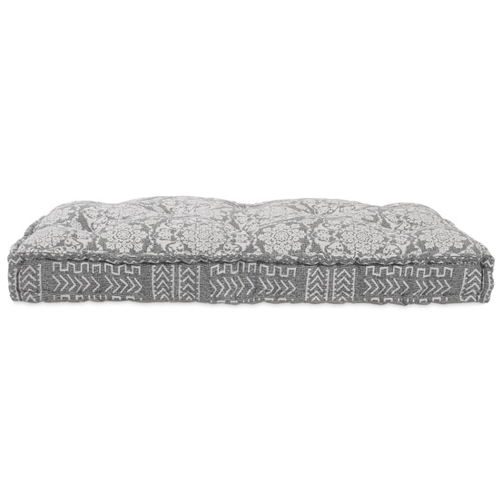 Coussin de palette gris clair 120x80x12 cm en tissu