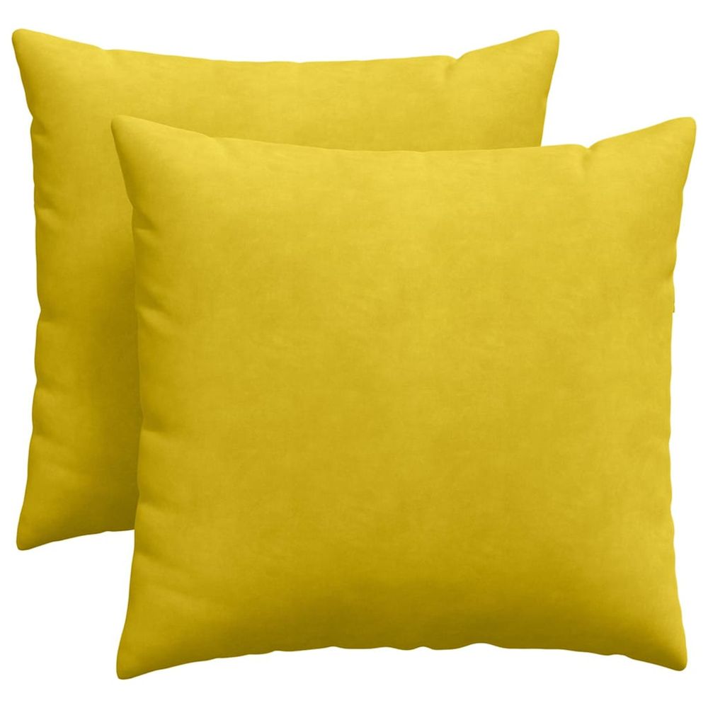 Coussins de canapé 2 pcs jaune 45 x 45 cm