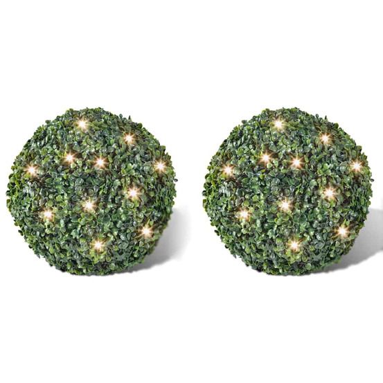 Boule lumineuse solaire 24 LED 35cm x2