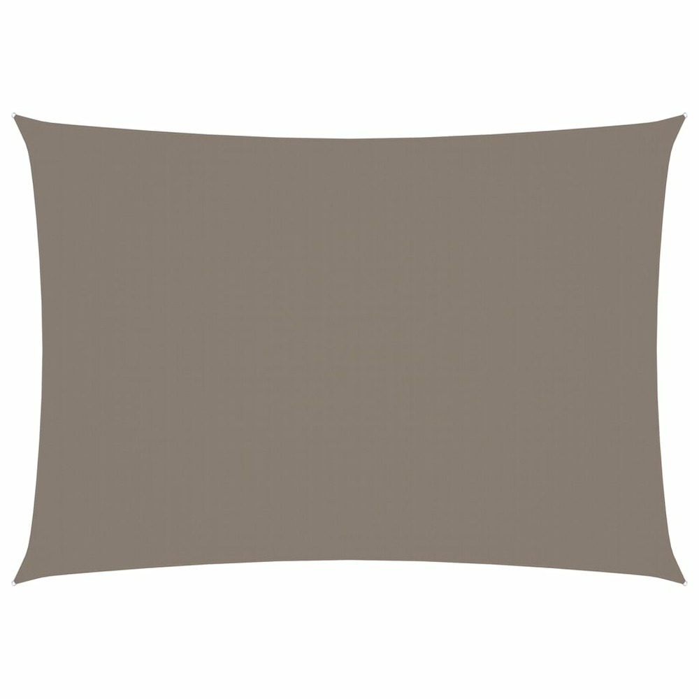 Voile toile d'ombrage parasol tissu oxford rectangulaire 3 x 5 m taupe