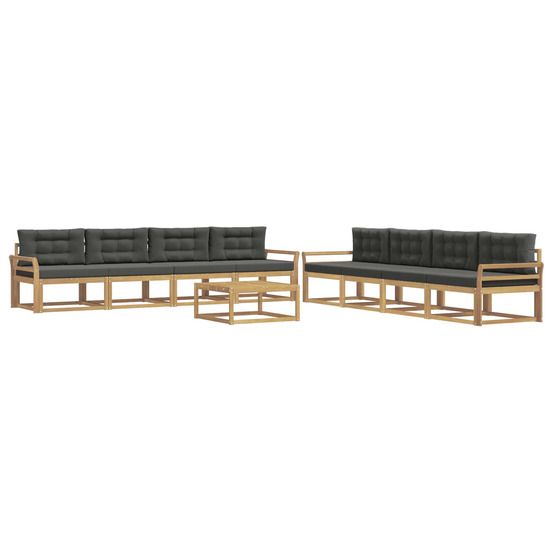 Ensemble de canapés d'extérieur 9 pc blanc et anthracite