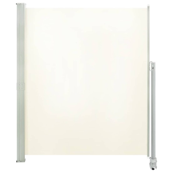 Auvent latéral rétractable de patio 160 x 300 cm blanc cassé