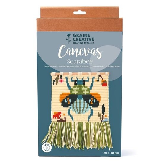 Kit diy canevas a broder - scarabee