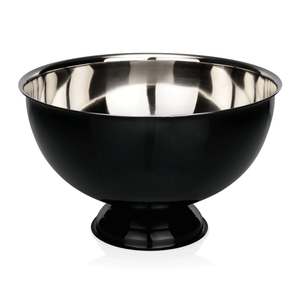 Saladier en acier au nickel-chrome 10 l noir h 230 mm ø 380 mm - was germany