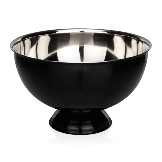 Saladier en acier au nickel-chrome 10 l noir h 230 mm ø 380 mm - was germany