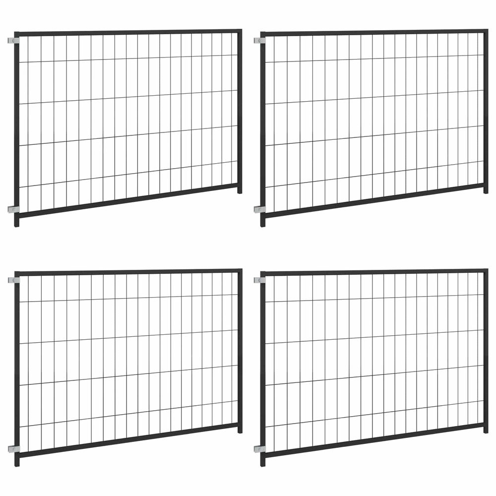 Cage pour animaux sans porte noir 300 x 100 x 70 cm acier