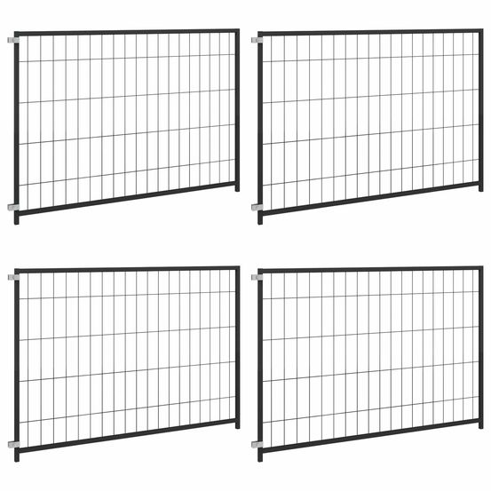 Cage pour animaux sans porte noir 300 x 100 x 70 cm acier