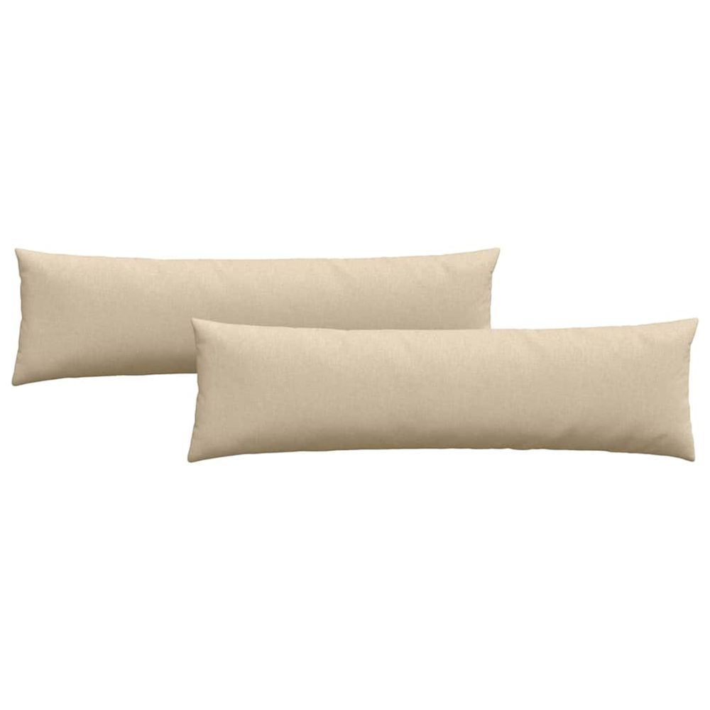 Coussins de canapé 2 pc tissu crème 145 x 40 cm