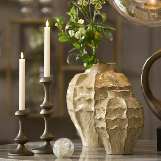 Vase en céramique loseto marron 19x19x25cm