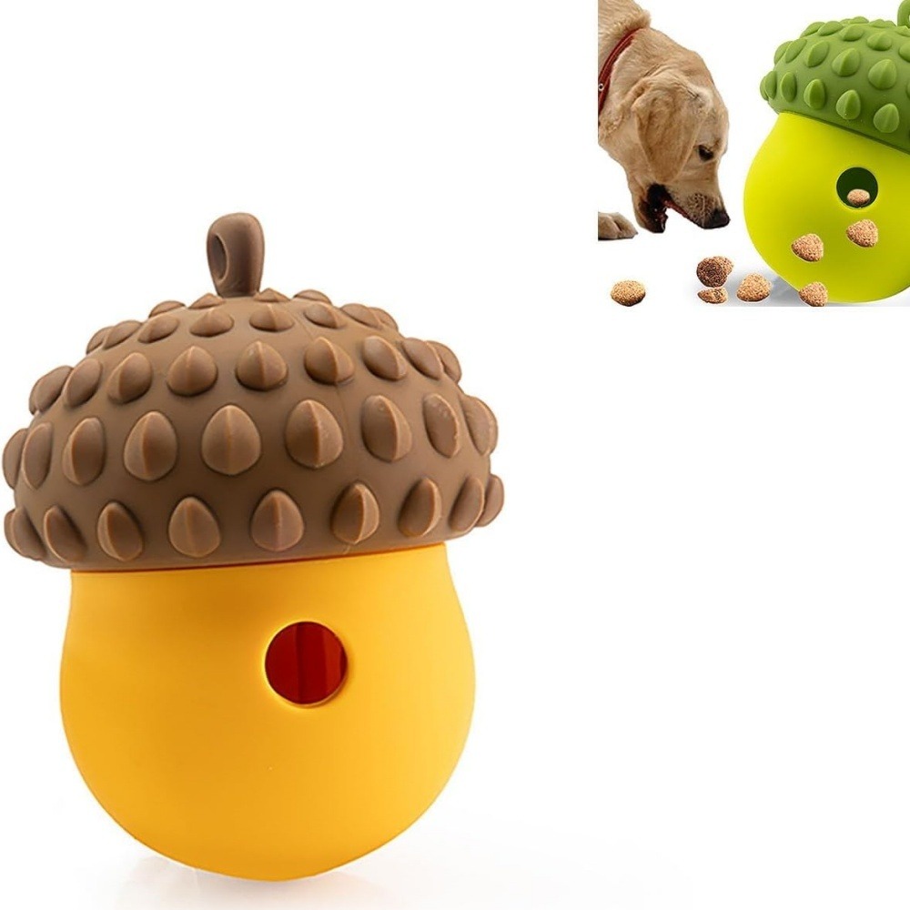 Jouets à mâcher bon pour le nettoyage des dents-fuite alimentaire en forme de noix