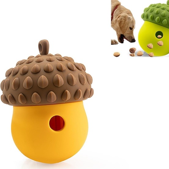 Jouets à mâcher bon pour le nettoyage des dents-fuite alimentaire en forme de noix