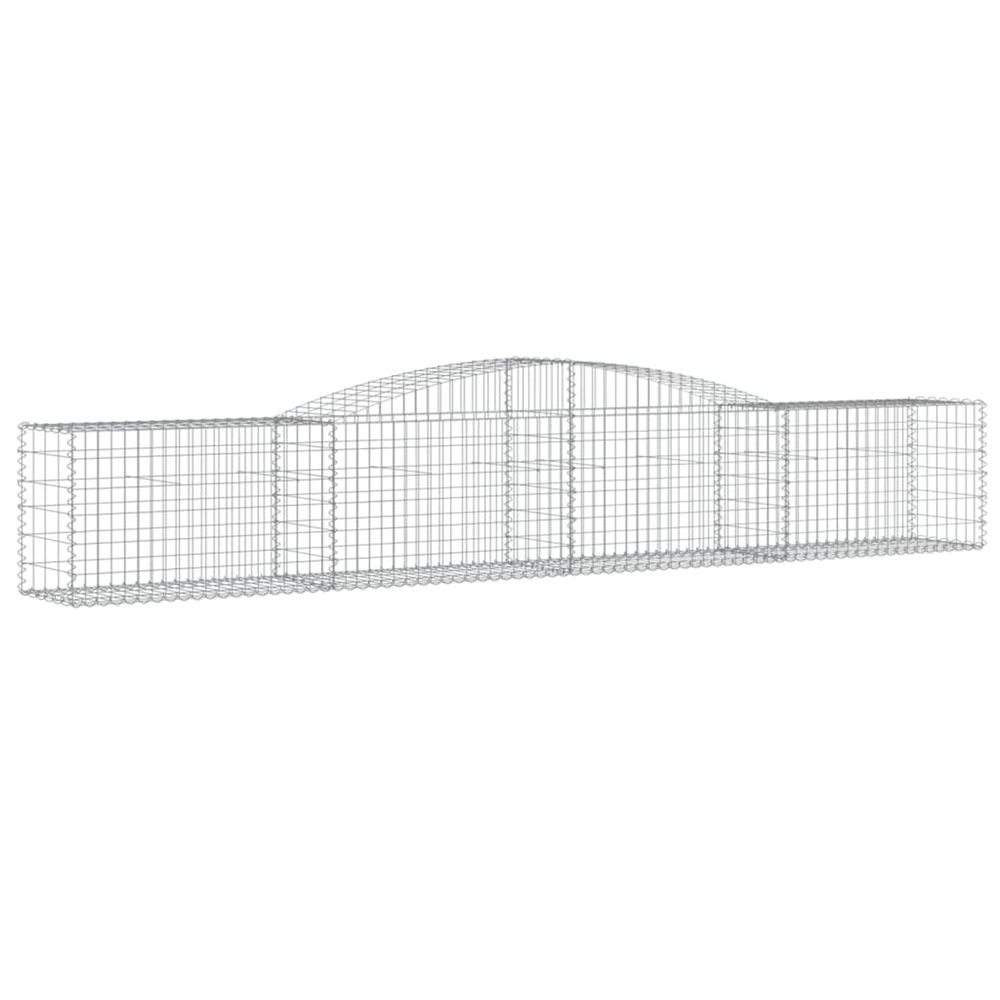 Panier de gabions arqué 400x50x60/80 cm fer galvanisé