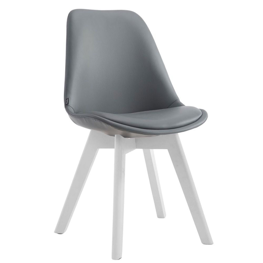 Chaise manado simili cuir blanc