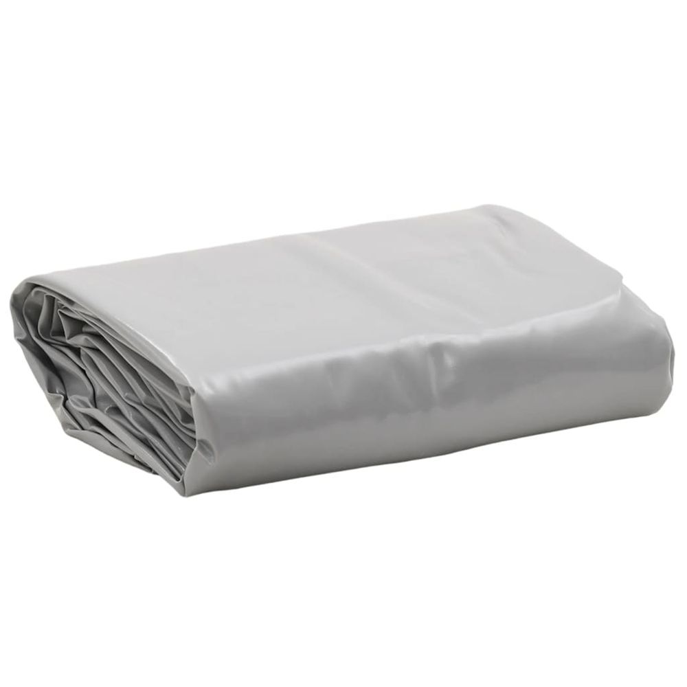 Bâche 650g / m² gris 5 x 5 m toile avec revêtement en pvc