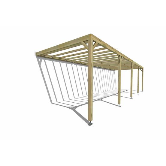 Pergola bois • 10m x 3m • adossée • sens profondeur • livraison comprise