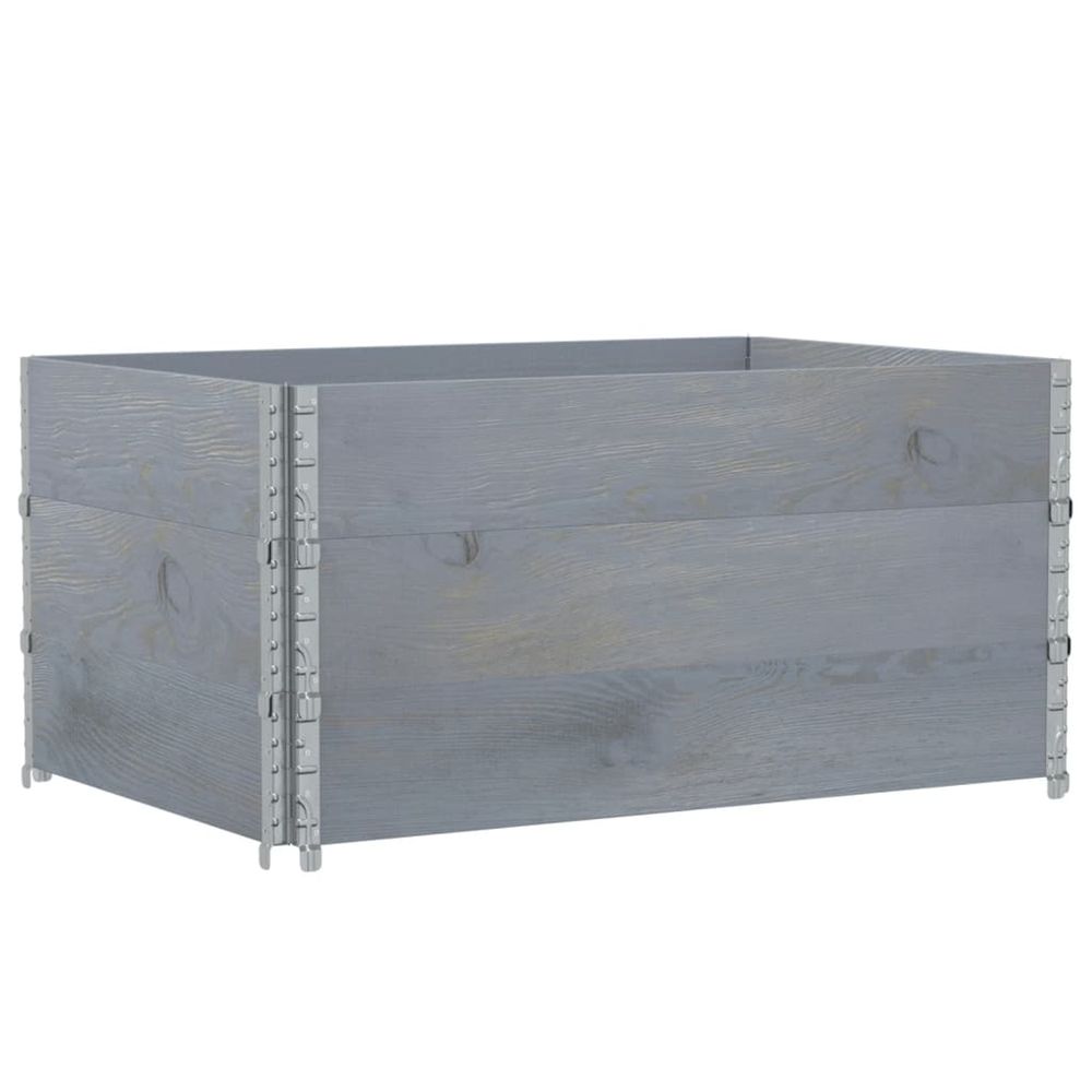 Jardinière d'extérieur gris 120x80 cm bois massif de pin